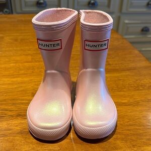 Hunter Kids Iridescent Light Pink Rain Boots